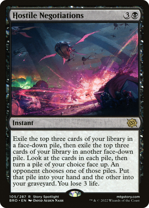 Hostile Negotiations (BRO-105) - The Brothers' War Foil