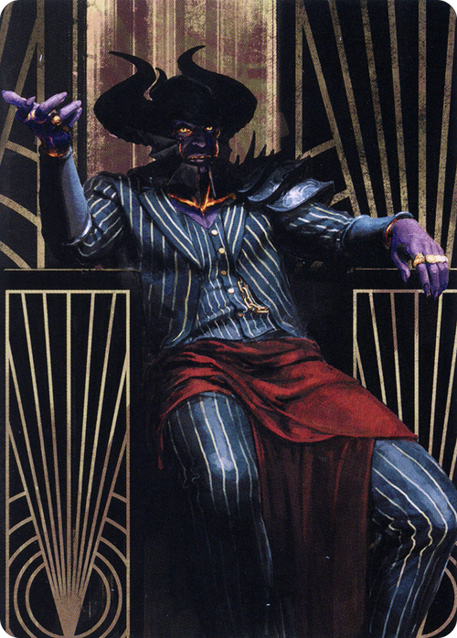 Ob Nixilis, the Adversary // Ob Nixilis, the Adversary (ASNC-071) - New Capenna Art Series (Borderless) Foil