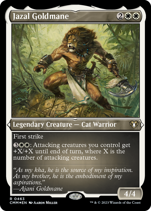 Jazal Goldmane (Foil Etched) (CMM-463) - Commander Masters Foil