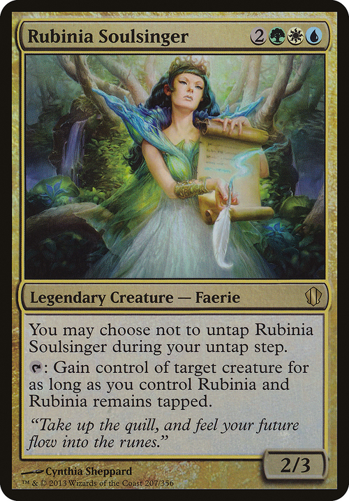 Rubinia Soulsinger (Commander 2013) (OVER-207) - Commander 2013 Oversized Foil