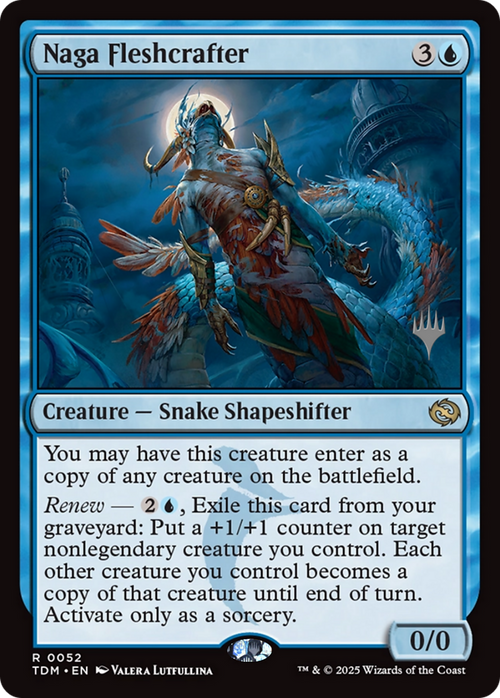 Naga Fleshcrafter (PPTDM-52P) - Promo Pack: Tarkir: Dragonstorm Foil