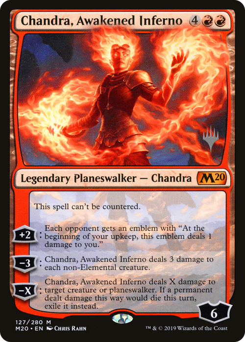Chandra, Awakened Inferno (PPM20-127) - Core Set 2020 Promos Foil
