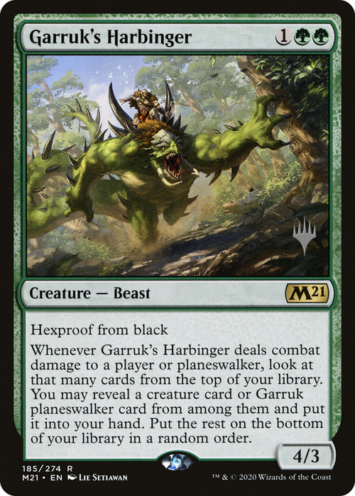 Garruk's Harbinger (PPM21-185) - Core Set 2021 Promos Foil