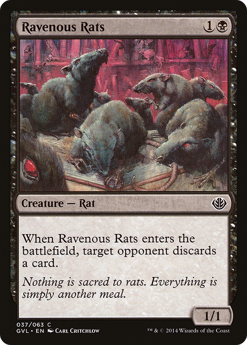 Ravenous Rats (DD3-) - Duel Decks Anthology: Garruk vs. Liliana