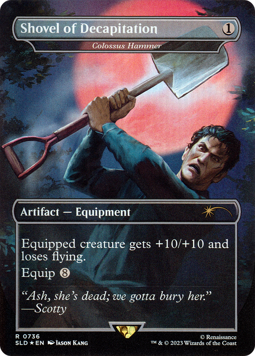 Shovel of Decapitation - Colossus Hammer (SLD-736) - Secret Lair Drop / Shovel of Decapitation (Borderless)