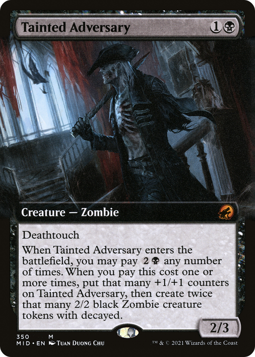 Tainted Adversary (Extended Art) (MID-350) - Innistrad: Midnight Hunt: (Extended Art)