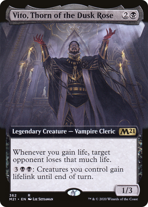 Vito, Thorn of the Dusk Rose (Extended Art) (M21-362) - Core Set 2021: (Extended Art) Foil