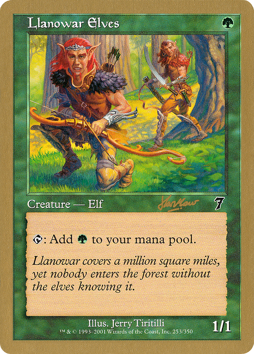Llanowar Elves - 2002 Sim Han How (7ED) (WCD-) - World Championship Decks 2002