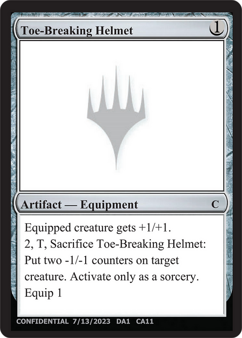 Toe-Breaking Helmet (UNK-) - Unknown Event