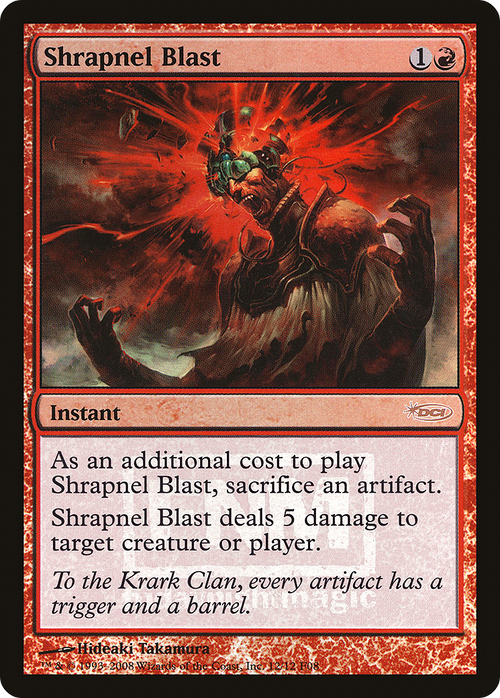 Shrapnel Blast (FNM-) - Friday Night Magic 2008 Foil