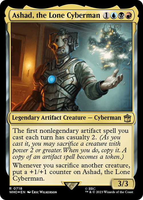 Ashad, the Lone Cyberman (Surge Foil) (WHO-718) - Doctor Who Foil