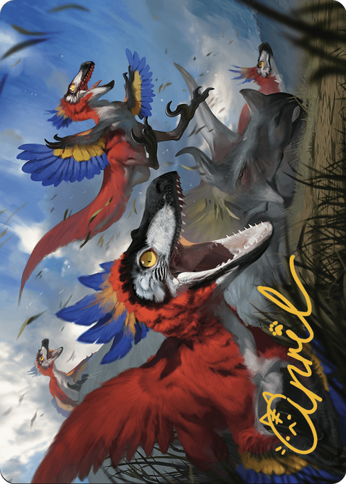 Wrathful Raptors // Wrathful Raptors (ALCI-077) - The Lost Caverns of Ixalan Art Series (Borderless)