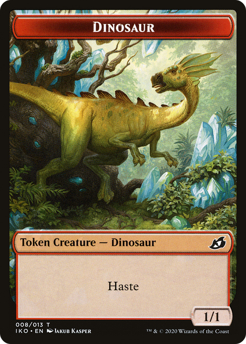 Dinosaur (TIKO-008) - Ikoria: Lair of Behemoths Tokens Foil