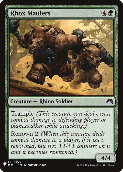 Rhox Maulers (LIST-ORI-196) - The List