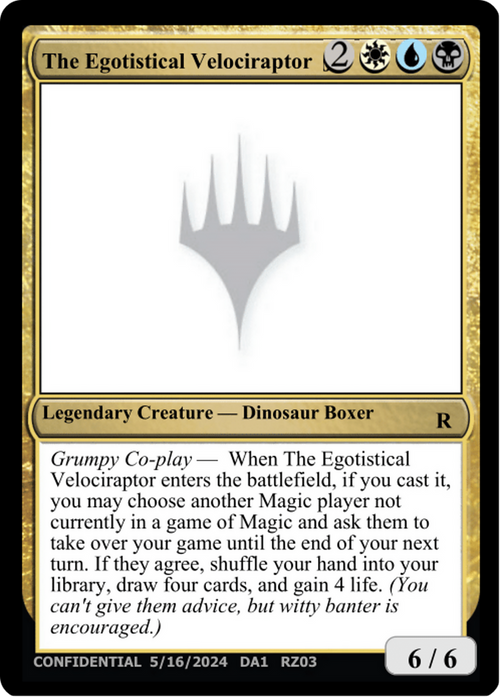 The Egotistical Velociraptor (UNK-RZ03B) - Unknown Event