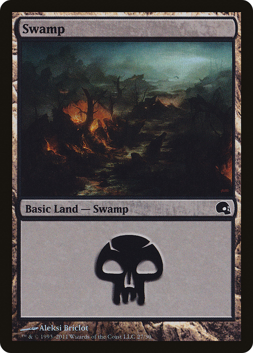 Swamp (27) (GRV-027) - Premium Deck Series: Graveborn Foil