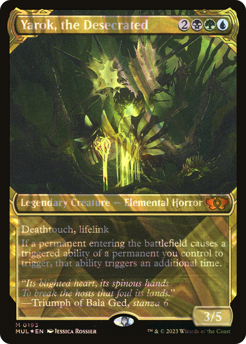 Yarok, the Desecrated (Halo Foil) (MUL-193) - Multiverse Legends: (Showcase) Foil