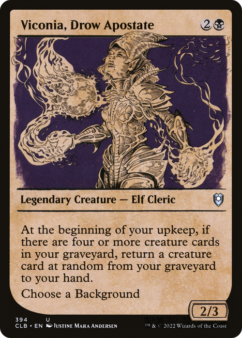 Viconia, Drow Apostate (Showcase) (CLB-394) - Commander Legends: Battle for Baldur's Gate: (Showcase) Foil