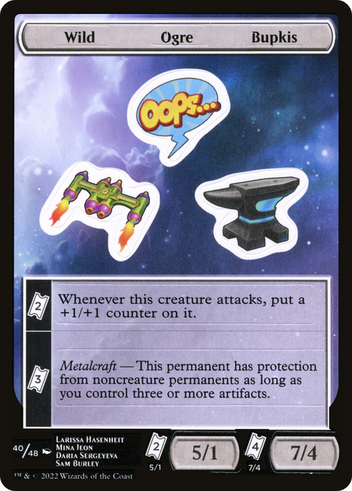 Wild Ogre Bupkis (UNF-040) - Unfinity Sticker Sheets