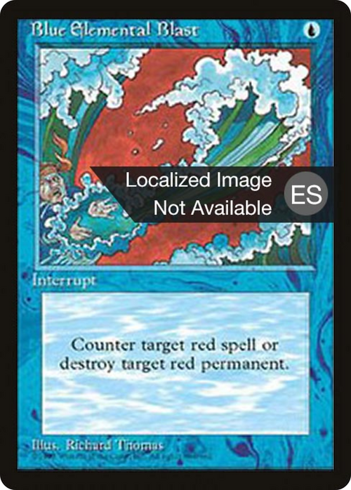 Blue Elemental Blast (4BB-) - Fourth Edition Foreign Black Border