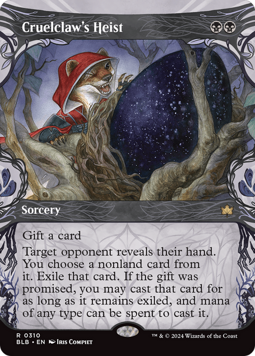 Cruelclaw's Heist (Showcase) (BLB-310) - Bloomburrow: (Showcase) (Borderless) Foil