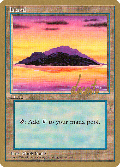 Island (B) - 1996 Michael Loconto (4ED) (WCD-) - Pro Tour Collector Set