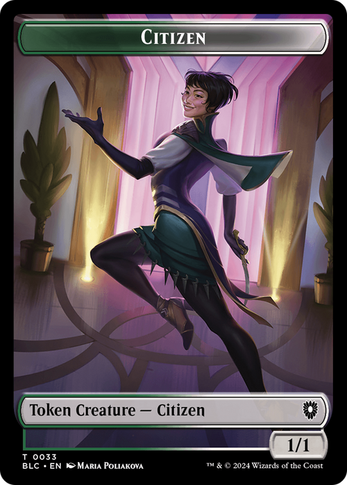 Citizen (TBLC-033) - Bloomburrow Commander Tokens Foil