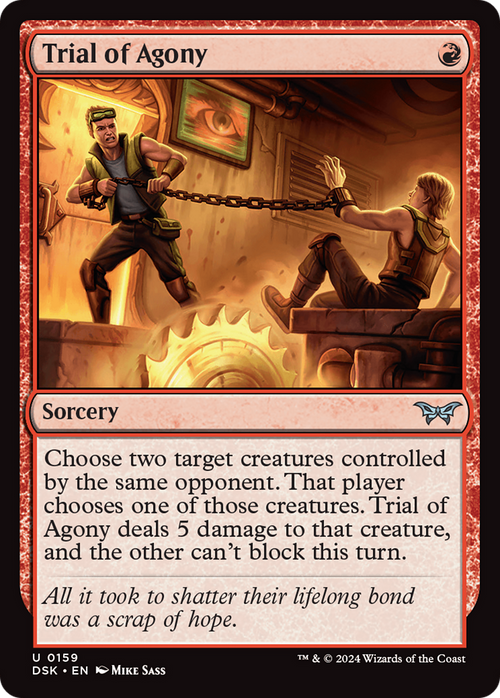 Trial of Agony (DSK-159) - Duskmourn: House of Horror Foil