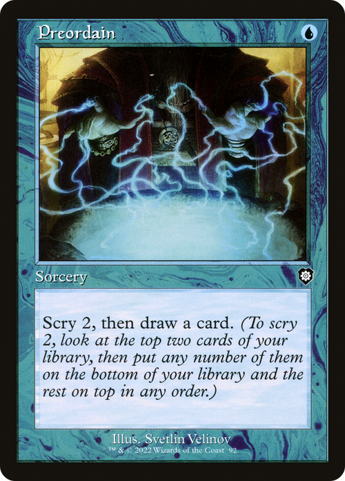 Preordain (Retro Frame) (BRC-092) - The Brothers' War Commander