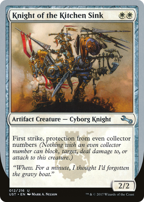 Knight of the Kitchen Sink (B) (UST-12B) - Unstable Foil