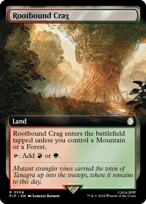 Rootbound Crag (Extended Art) (PIP-504) - Fallout: (Extended Art) Foil