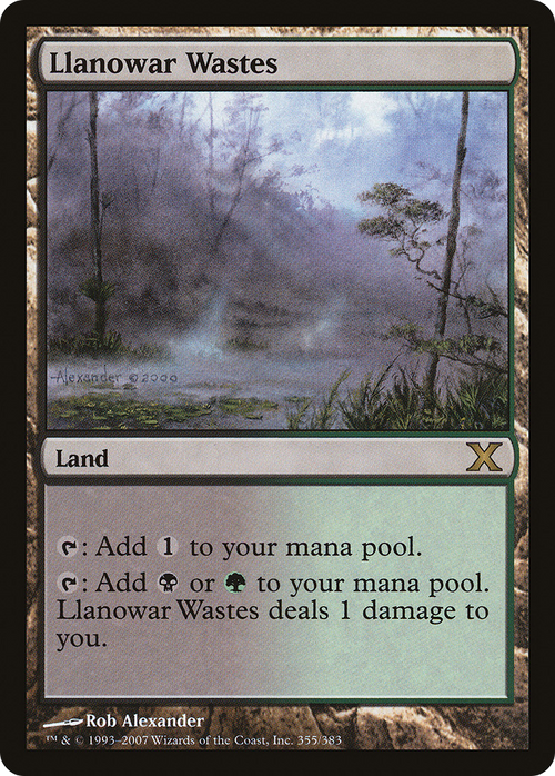Llanowar Wastes (10E-355) - Tenth Edition