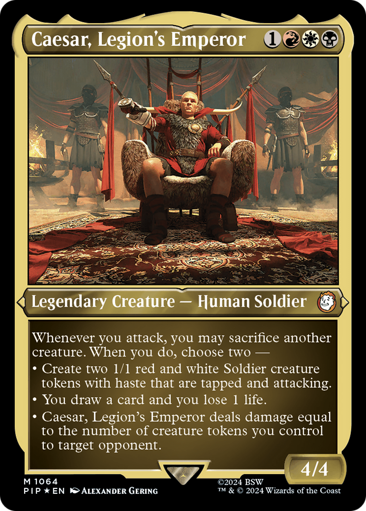 Caesar, Legion's Emperor (Display Commander) - Thick Stock (PIP-1064) - Fallout Foil