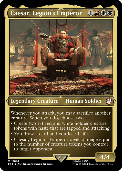 Caesar, Legion's Emperor (Display Commander) - Thick Stock (PIP-1064) - Fallout Foil