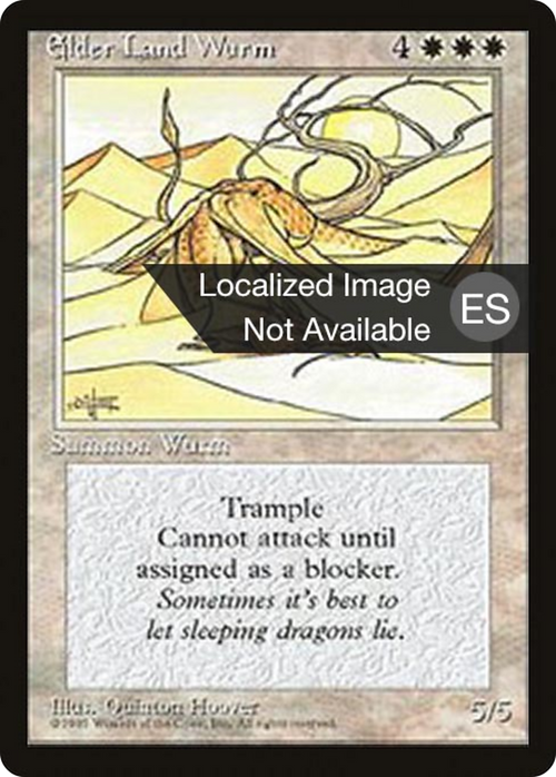 Elder Land Wurm (4BB-) - Fourth Edition Foreign Black Border
