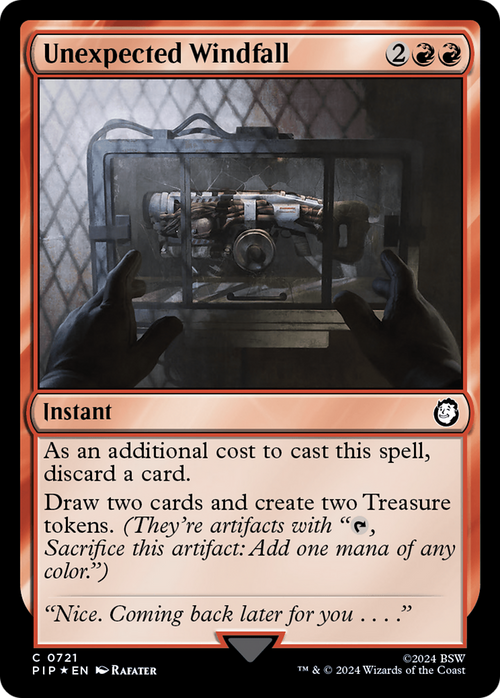 Unexpected Windfall (Surge Foil) (PIP-721) - Fallout Foil
