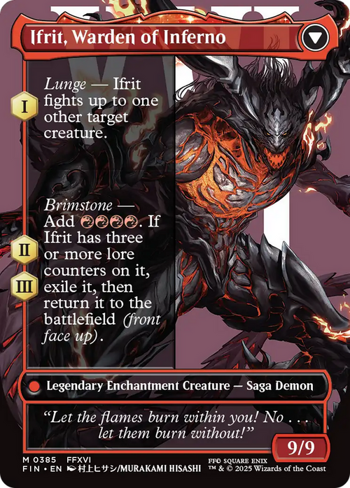 Clive, Ifrit's Dominant (0385) (Borderless) (FIN-385) - FINAL FANTASY: (enchantment)
