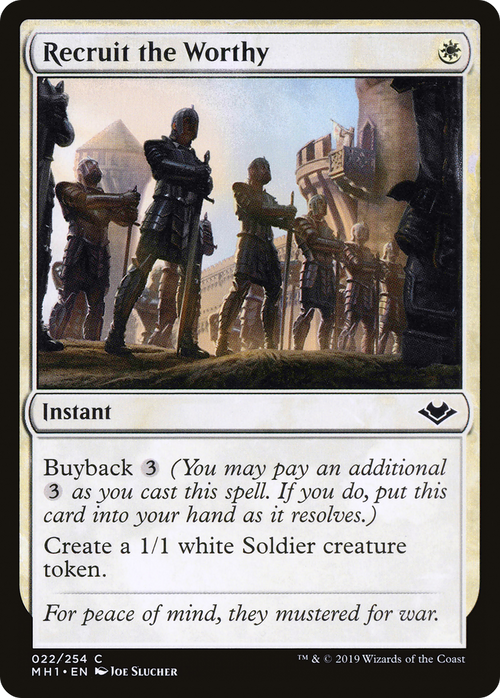 Recruit the Worthy (MH1-022) - Modern Horizons Foil