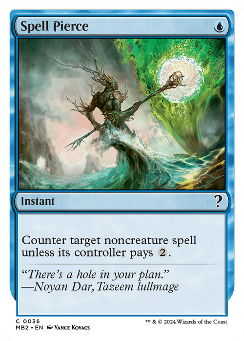 Spell Pierce (White Border) (MB2-036) - Mystery Booster 2
