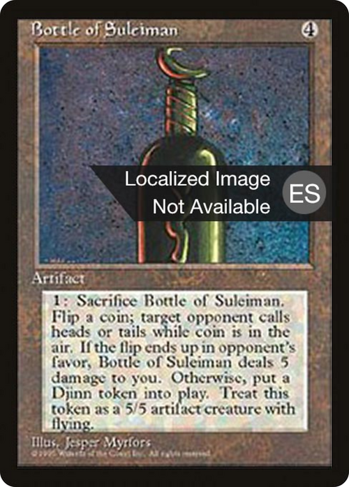Bottle of Suleiman (4BB-) - Fourth Edition Foreign Black Border