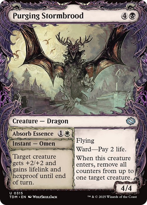 Purging Stormbrood (Showcase) (TDM-315) - Tarkir: Dragonstorm: (Showcase) Foil