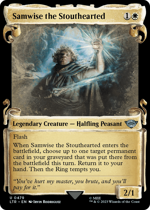 Samwise the Stouthearted (Showcase Scrolls) (LTR-479) - The Lord of the Rings: Tales of Middle-earth: (Showcase) Foil