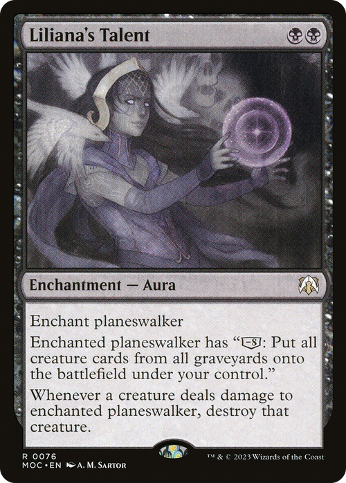 Liliana's Talent (MOC-076) - March of the Machine Commander Foil
