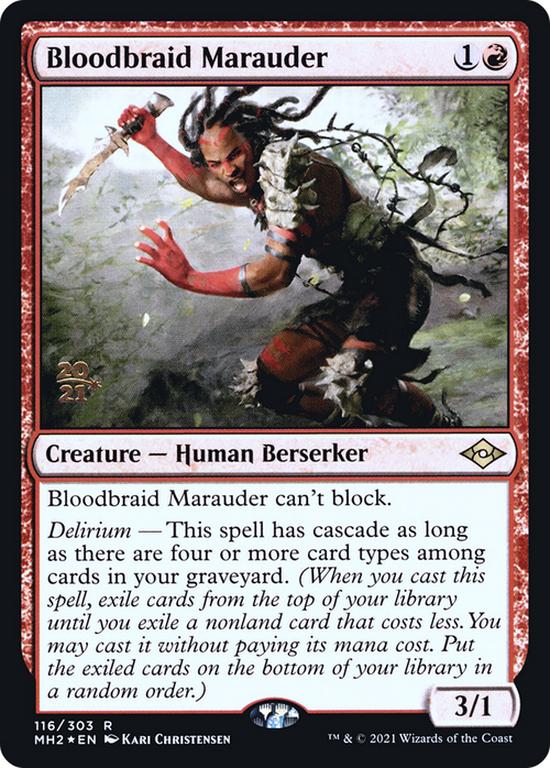 Bloodbraid Marauder (PRE-116S) - Modern Horizons 2 Promos Foil