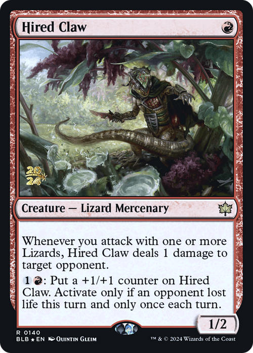 Hired Claw (PRE-140) - Bloomburrow Promos Foil