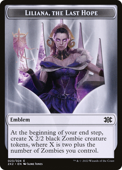 Liliana, the Last Hope Emblem (T2X2-023) - Double Masters 2022 Tokens