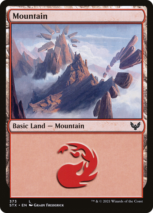 Mountain (373) (STX-373) - Strixhaven: School of Mages Foil