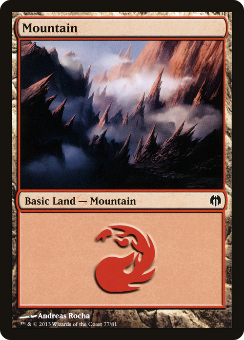 Mountain (77) (DDL-077) - Duel Decks: Heroes vs. Monsters
