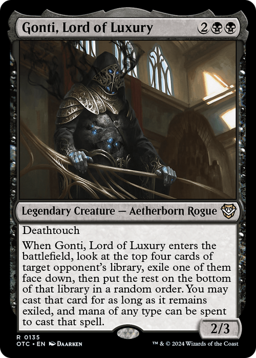Gonti, Lord of Luxury (OTC-135) - Outlaws of Thunder Junction Commander