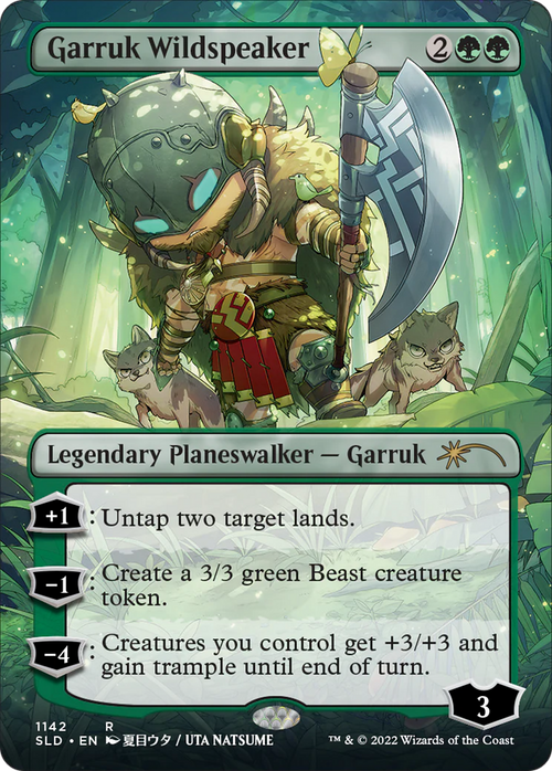 Garruk Wildspeaker (Borderless) (SLD-1142) - Secret Lair Drop Foil